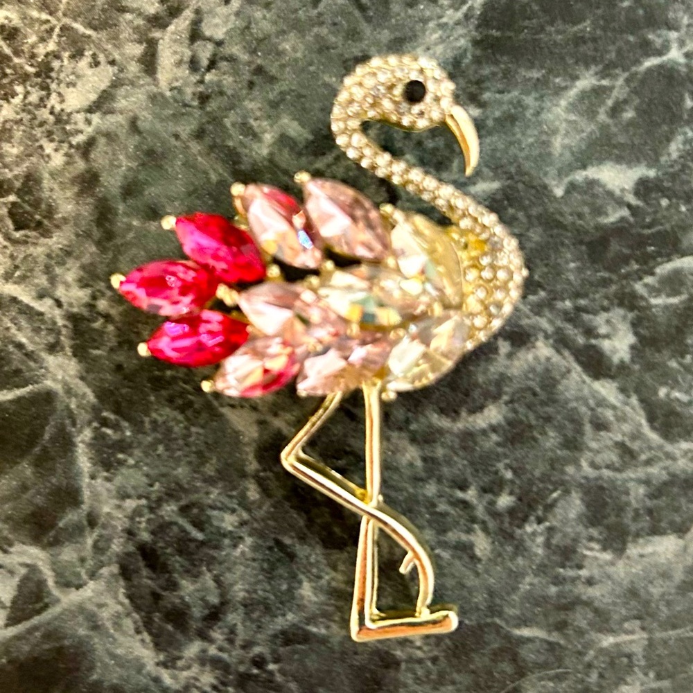 Pink Flamingo tropical pin
